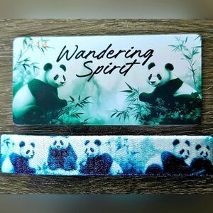 ZOX "WANDERING SPIRIT" #1714 GREEN OMBRE PANDA BEAR COLLECTIBLE WRISTBAND